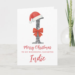 Tarjeta de Navidad Personalizada - Letra I