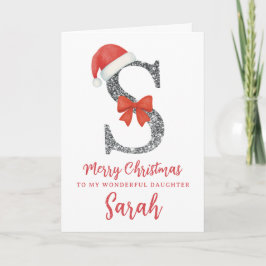 Tarjeta de Navidad Personalizada - Letra S