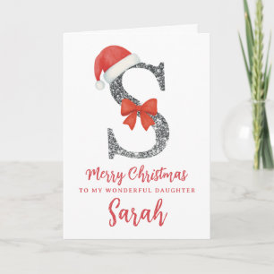 Tarjeta de Navidad Personalizada - Letra S
