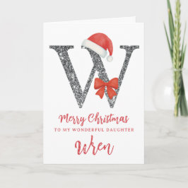 Tarjeta de Navidad Personalizada - Letra W
