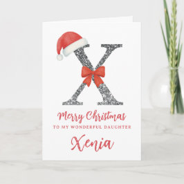 Tarjeta de Navidad Personalizada - Letra X