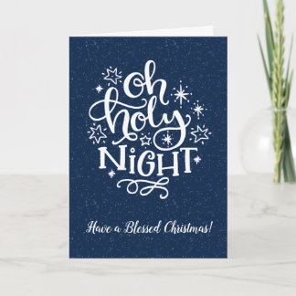 Tarjeta de Navidad personalizada Oh Noche Santa
