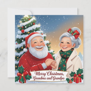 Tarjeta de Navidad personalizada para abuelos.