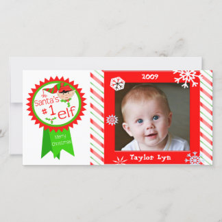 Tarjeta de Navidad personalizada para bebé