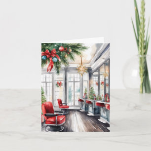 Tarjeta de Navidad personalizada para estilista de