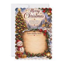 Tarjeta de Navidad personalizada para familia