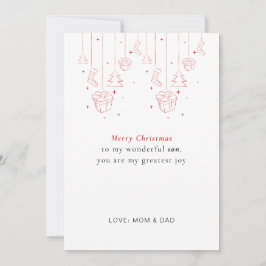 Tarjeta de Navidad personalizada para hijo