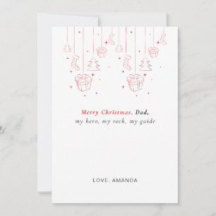 Tarjeta de Navidad personalizada para padre