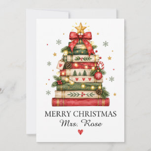 Tarjeta de Navidad personalizada para profesor A
