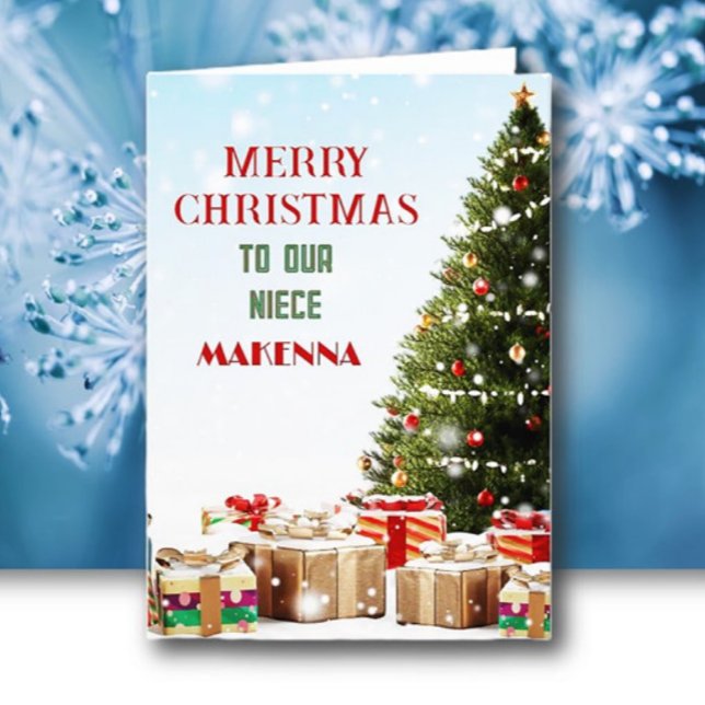 Tarjeta de Navidad personalizada para sobrina (Subido por el creador)
