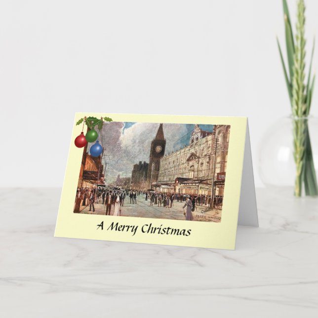 Tarjeta de navidad - Perth, Australia Occidental (Anverso)