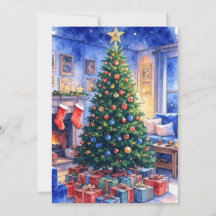 Tarjeta de Navidad plana