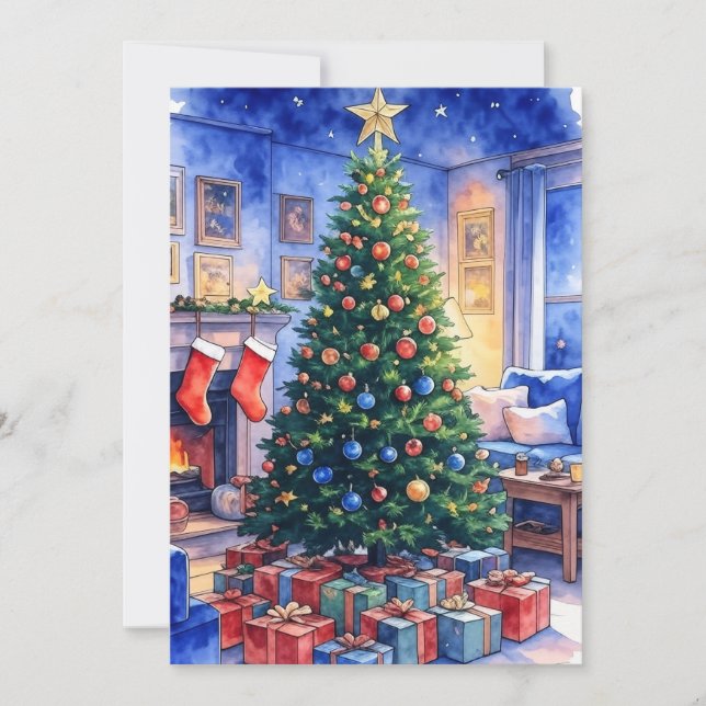 Tarjeta de Navidad plana (Anverso)
