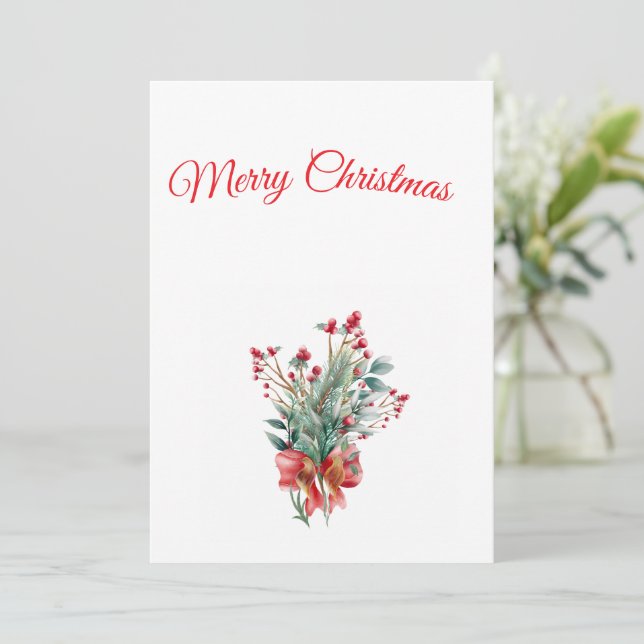 Tarjeta de Navidad plana (Anverso de pie)