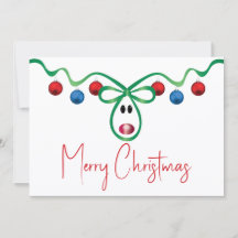 Tarjeta de Navidad plana con texto personalizado