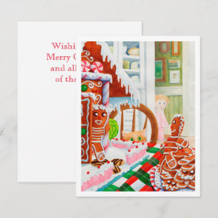 TARJETA DE NAVIDAD PLANA DE JENGIBRE SORPRESA 4.25