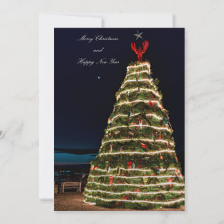 Tarjeta de Navidad plana de Trampa de Langosta de