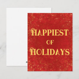 Tarjeta de Navidad plana en blanco con los mejores