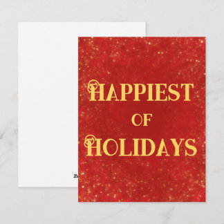 Tarjeta de Navidad plana en blanco con los mejores