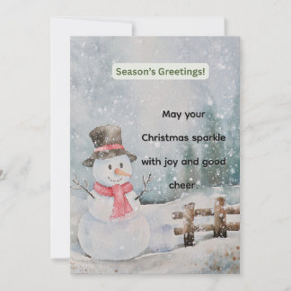 Tarjeta de Navidad plana personalizada