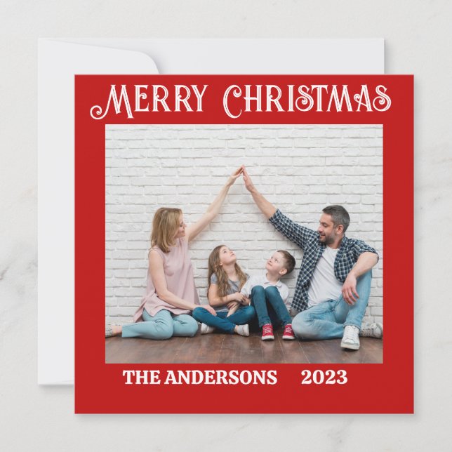 Tarjeta de Navidad plana personalizada (Anverso)
