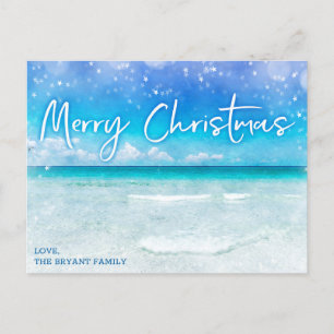 TARJETA DE NAVIDAD Playa Tropical de Florida en