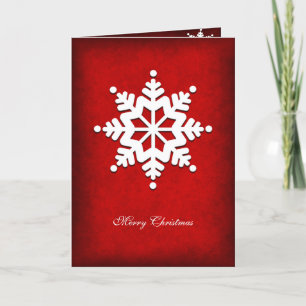 Tarjeta de Navidad plegable del copo de nieve