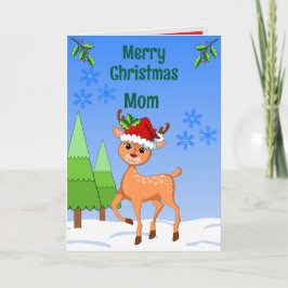 Tarjeta de Navidad plegada de BambiDeer
