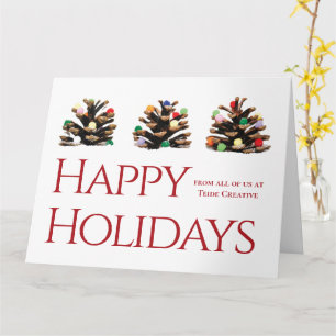 Tarjeta de Navidad plegada de naturaleza para nego