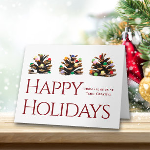 Tarjeta de Navidad plegada de naturaleza para nego