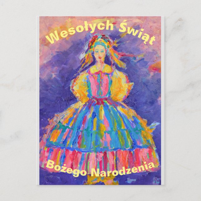Tarjeta de Navidad polaca (Anverso)