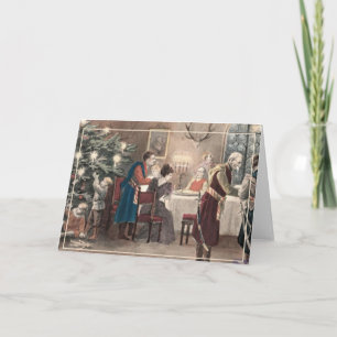 Tarjeta de navidad polaca vintage