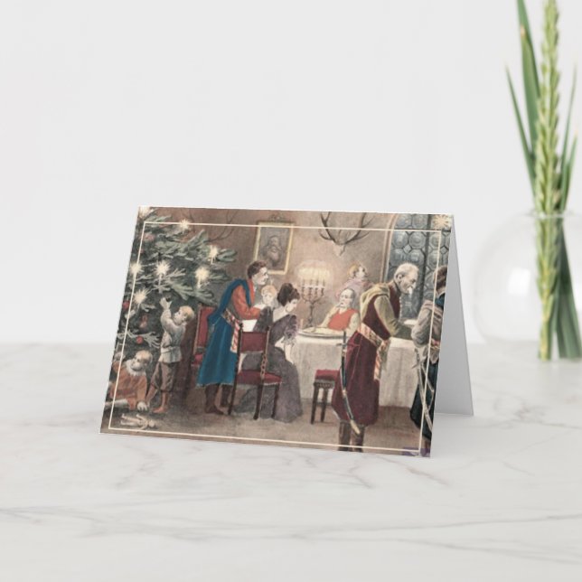 Tarjeta de navidad polaca vintage (Anverso)