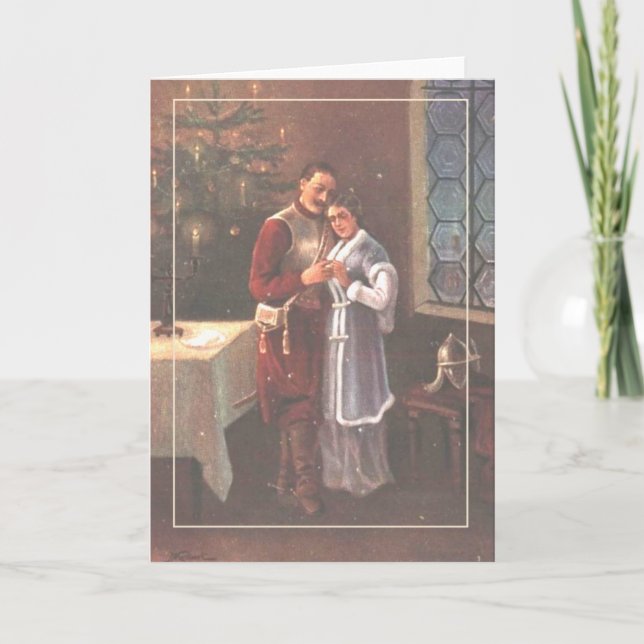 Tarjeta de navidad polaca vintage (Anverso)