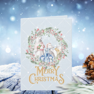 Tarjeta de Navidad Polar Bear Merry