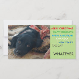 Tarjeta de Navidad político correcta del día de