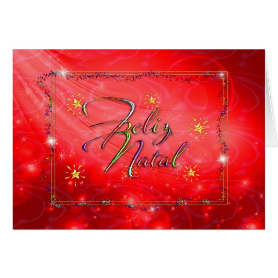 tarjeta de Navidad portuguesa roja