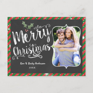Tarjeta de Navidad Postal de Tiza Tarjeta de Foto