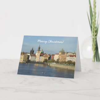 Tarjeta de Navidad Praga Merry