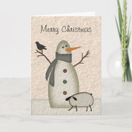 Tarjeta de Navidad primitiva