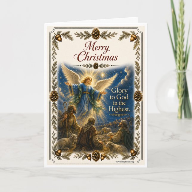 Tarjeta de Navidad - Proclamación del Ángel (Anverso)