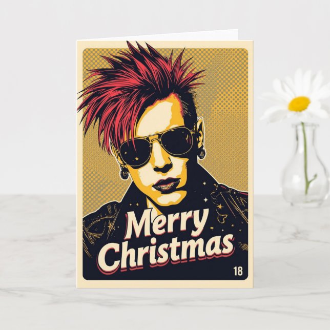 tarjeta de Navidad punk (Planta pequeña)