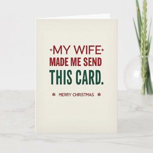 Tarjeta de Navidad que me hizo hacer mi esposa