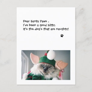 Tarjeta de Navidad - Querido Santa Patas