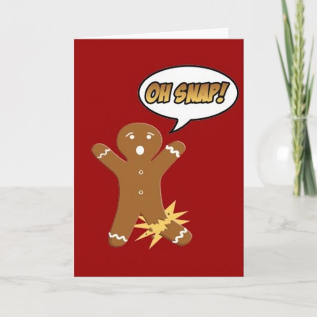 Tarjeta de Navidad RÁPIDA del OH del pan de (Anverso)