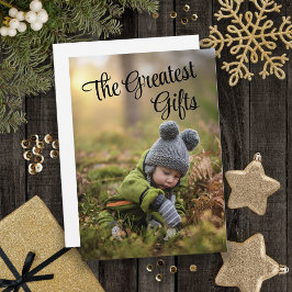 Tarjeta de Navidad Regalo Más Grande Foto Nombre d