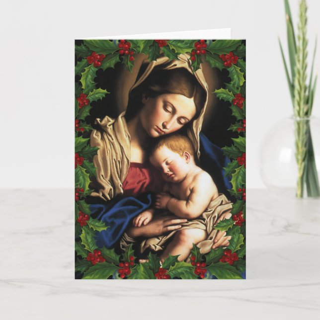 Tarjeta de Navidad religiosa (Anverso)