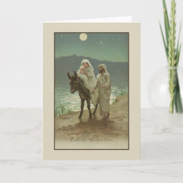 Tarjeta de Navidad religiosa alemana del vintage