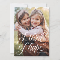 Tarjeta de Navidad religiosa con emoción de espera