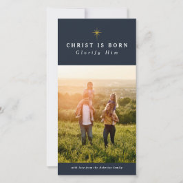 Tarjeta de Navidad religiosa de Cristo nacido